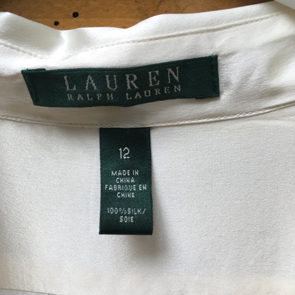Lauren Ralph Lauren 100% Silk Button Down Blouse - Picture 7 of 8